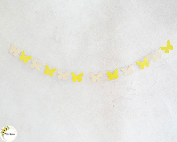 Butterfly (yellow with cream) - Bunting