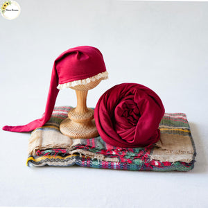 Wrap+ Cap+ Shawl Set