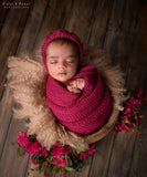 Knitted Wrap With Cap