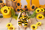 Honey Bee Romper With Cap Set (0 -2) Months