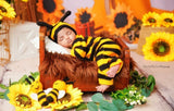 Honey Bee Romper With Cap Set (0 -2) Months