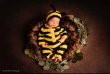 Honey Bee Romper With Cap Set (0 -2) Months