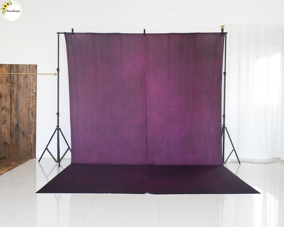 Textured Dark Purple - Printed Maternity Backdrop - FABRIC (PRE ORDER)