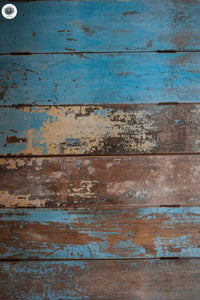 Blue Distressed Wood