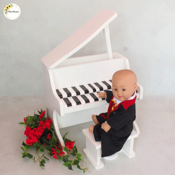 Toy baby grand piano with stool set online